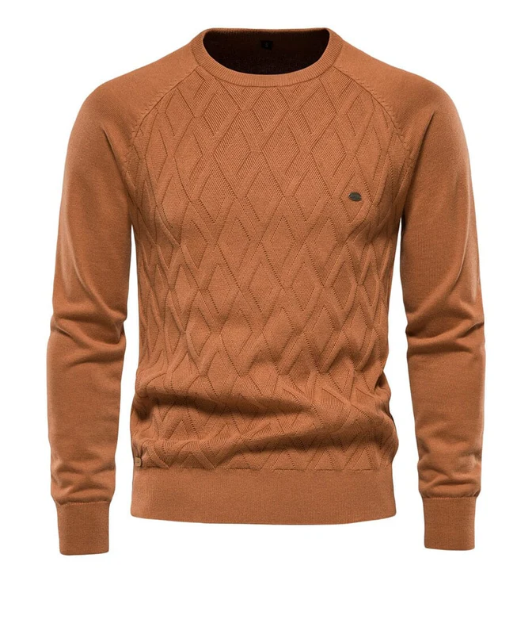 Mens Slim-Fit Grain Texture Sweater