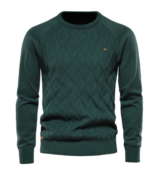 Mens Slim-Fit Grain Texture Sweater