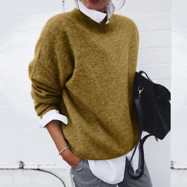 Womens Cashmere Crew Neck Sweater Warm Fit - BritishMode