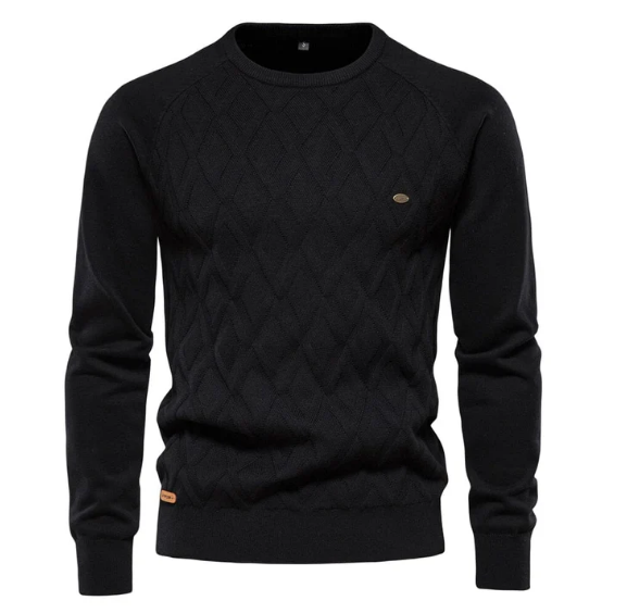 Mens Slim-Fit Grain Texture Sweater