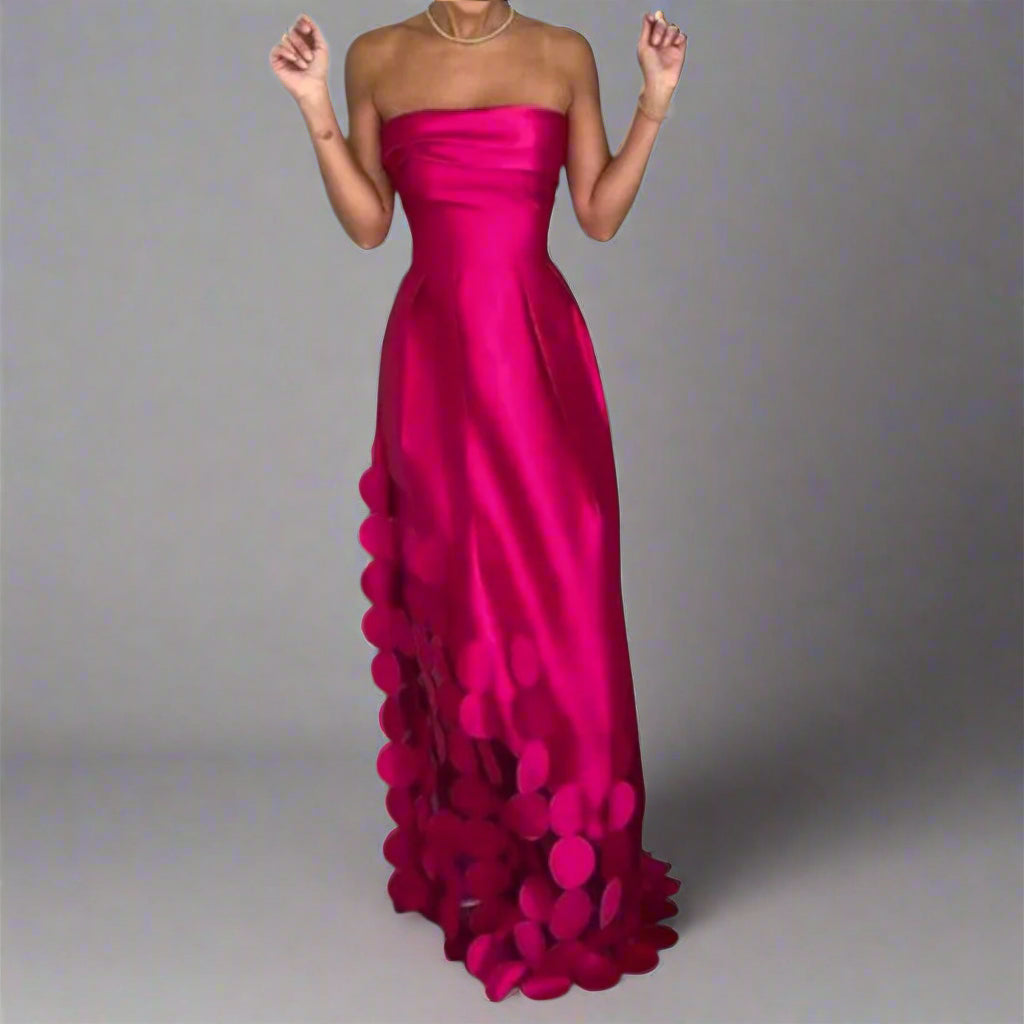 Womens Floor-Length Dress Elegant Fit - BritishMode