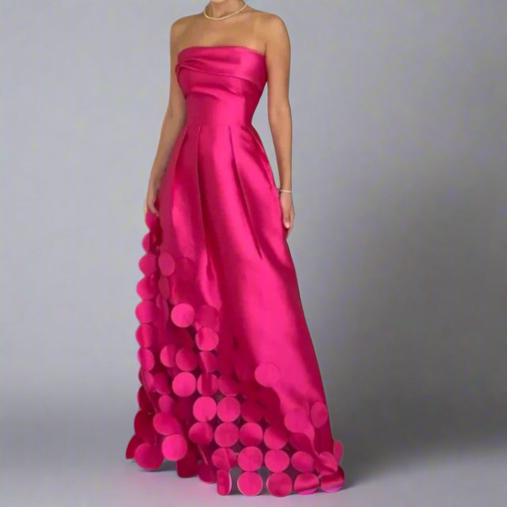 Womens Floor-Length Dress Elegant Fit