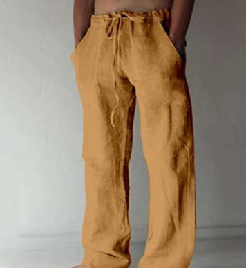 Mens Linen Pants Breathable Casual Comfort Fit