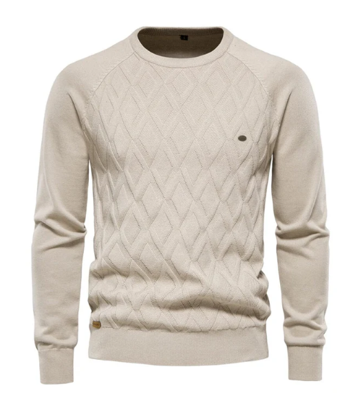 Mens Slim-Fit Grain Texture Sweater