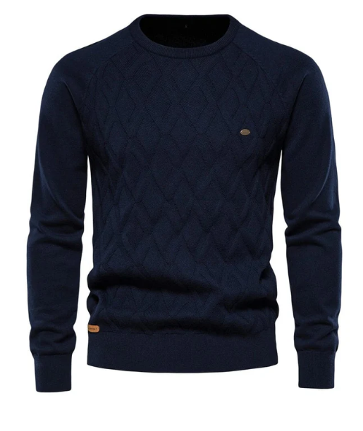 Mens Slim-Fit Grain Texture Sweater - BritishMode