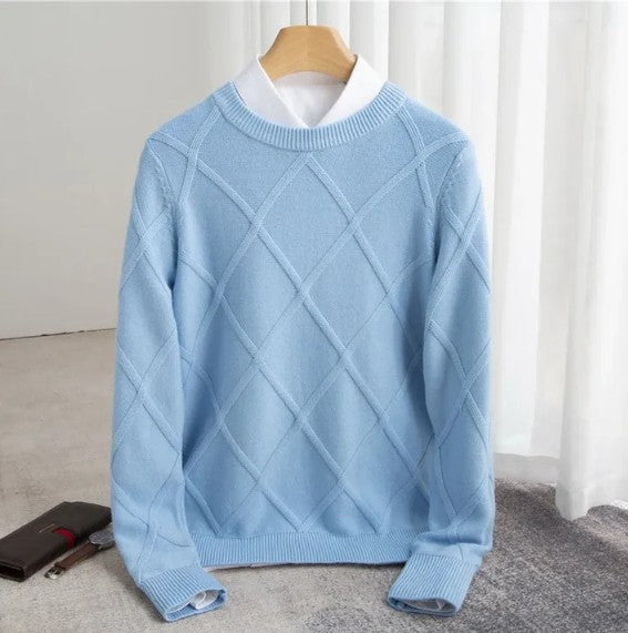Mens Knit Jumper Warm Cold Weather