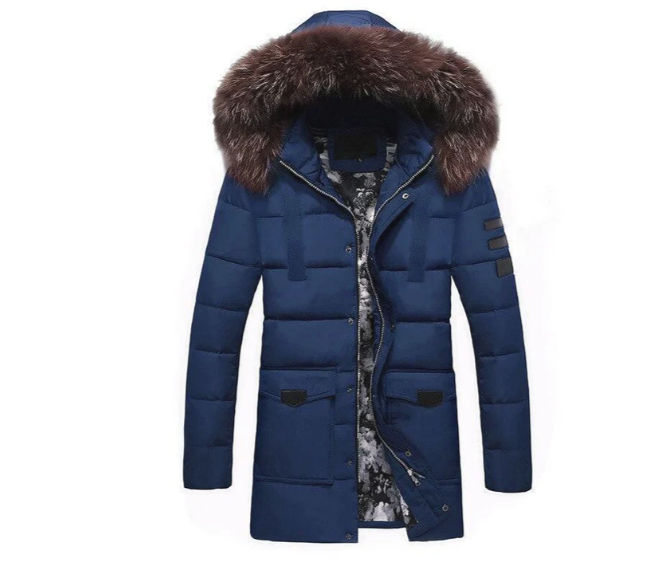 Mens Transitional Jacket with Fur Trim Classic Fit - BritishMode