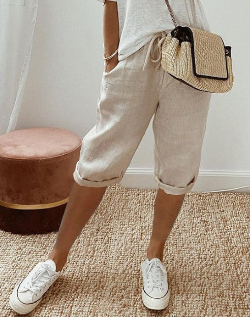 Womens Casual Shorts Soft Fabric Elastic Waist