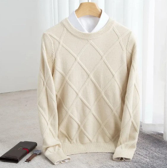 Mens Knit Jumper Warm Cold Weather