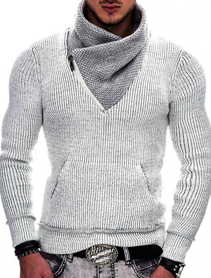 Mens Knitted Sweater Harajuku Style Regular Fit