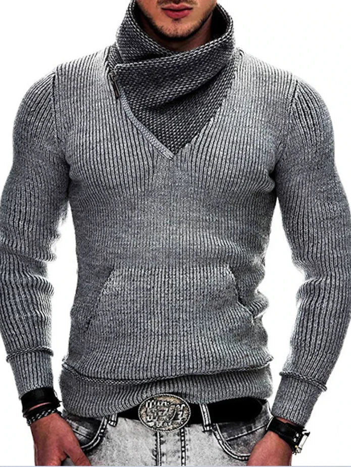 Mens Knitted Sweater Harajuku Style Regular Fit