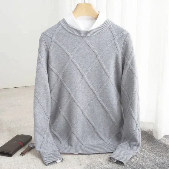 Mens Knit Jumper Warm Cold Weather