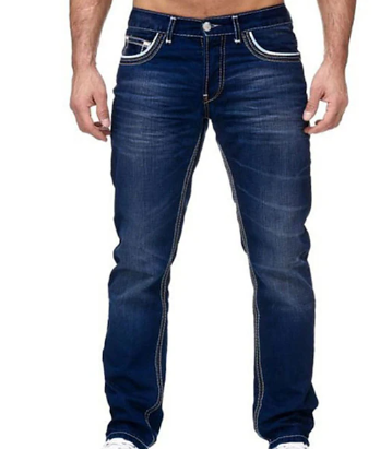 Mens Straight Leg Jeans Denim Classic Fit