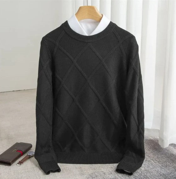 Mens Knit Jumper Warm Cold Weather - BritishMode