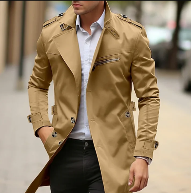 Mens Trench Coat Lightweight Classic Fit