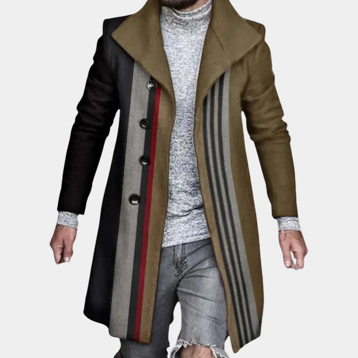 Mens Mid-Length Coat Contemporary Fit