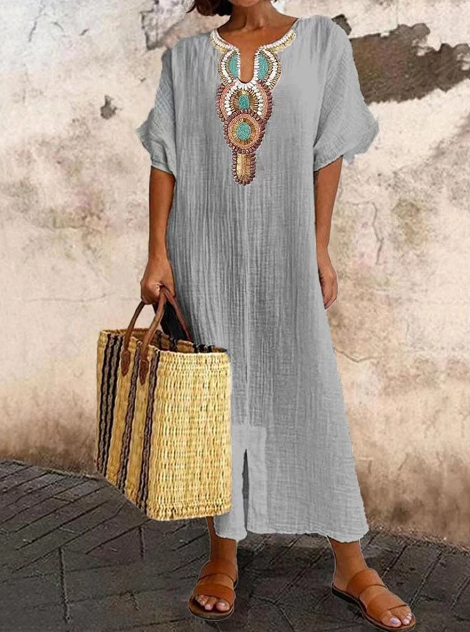 Womens Maxi Dress Breathable Boho Style