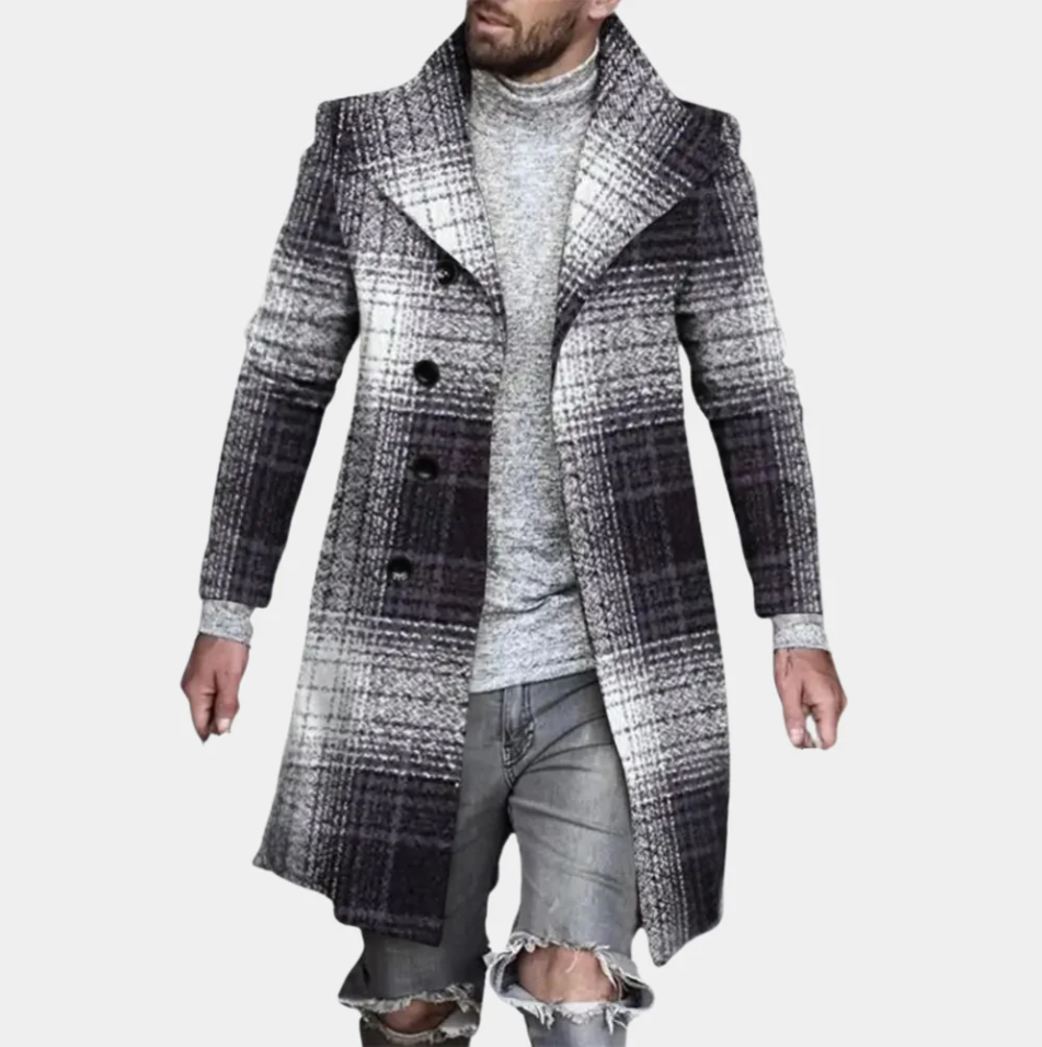 Mens Mid-Length Coat Contemporary Fit
