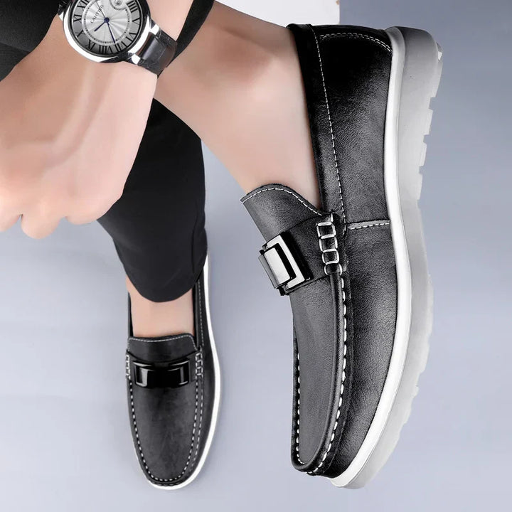 Mens Loafers Genuine Leather Slip-On