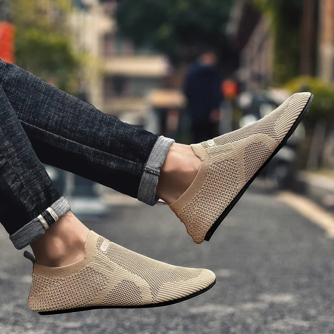 Mens Loafers Mesh Upper Slip-On