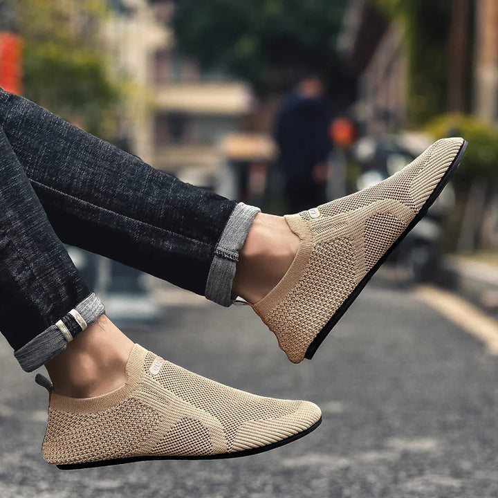Mens Loafers Mesh Upper Slip-On