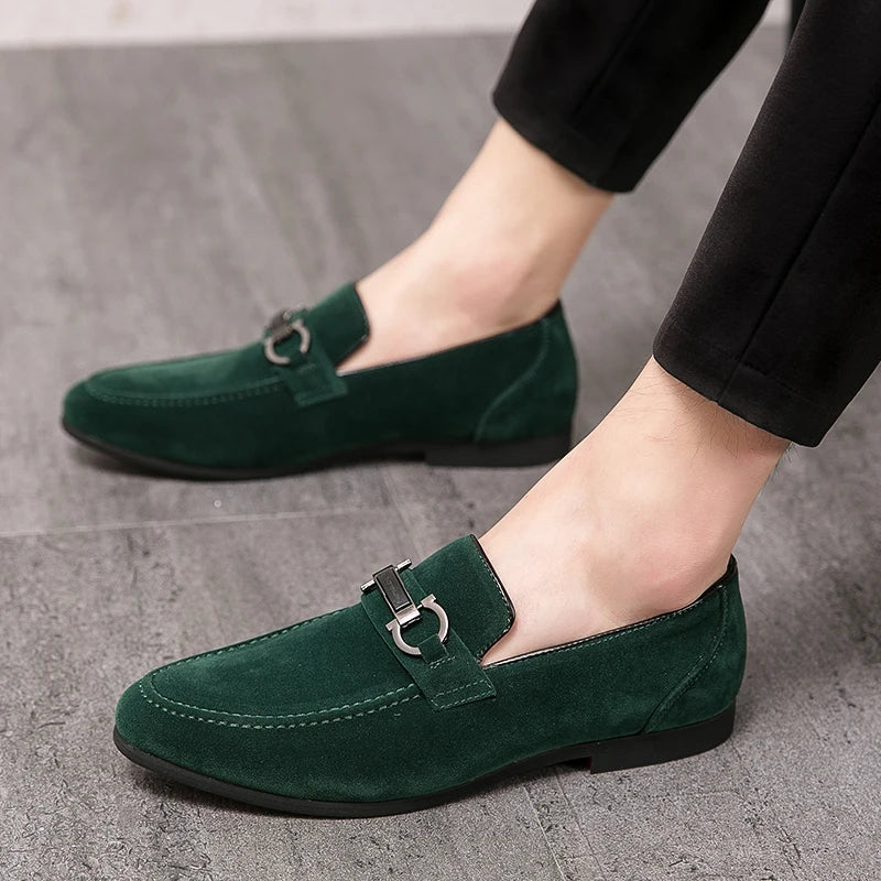 Mens Moccasin Shoes Leather Slip-On - BritishMode