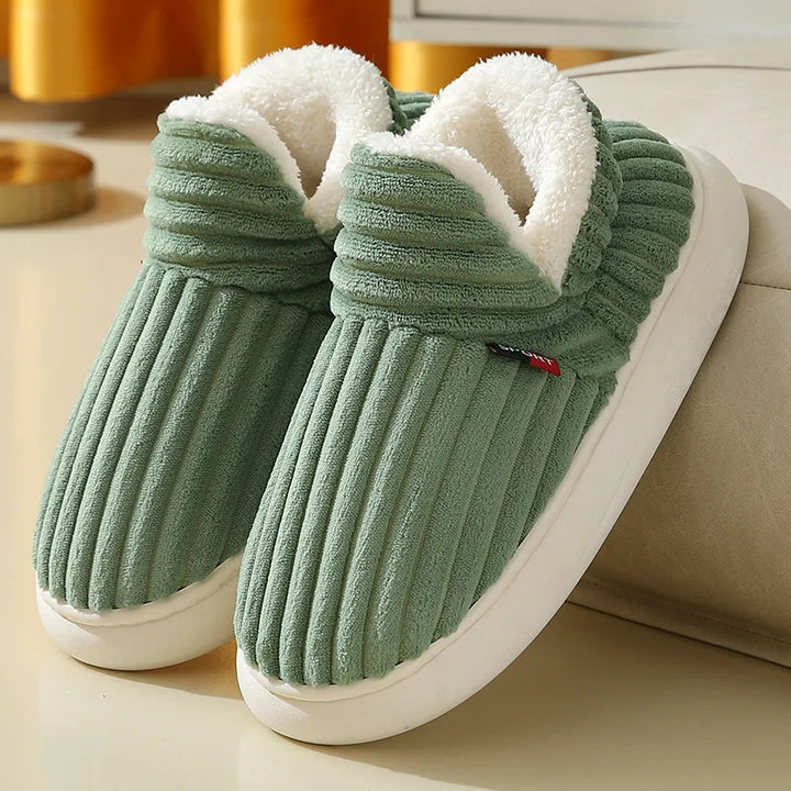 Womens Faux Fur Slide Slippers Soft Warm Indoor Shoes