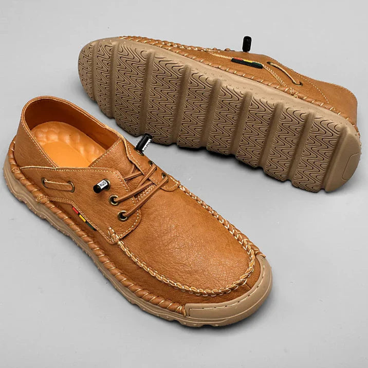 Mens Leather Shoes Genuine Leather Slip-On