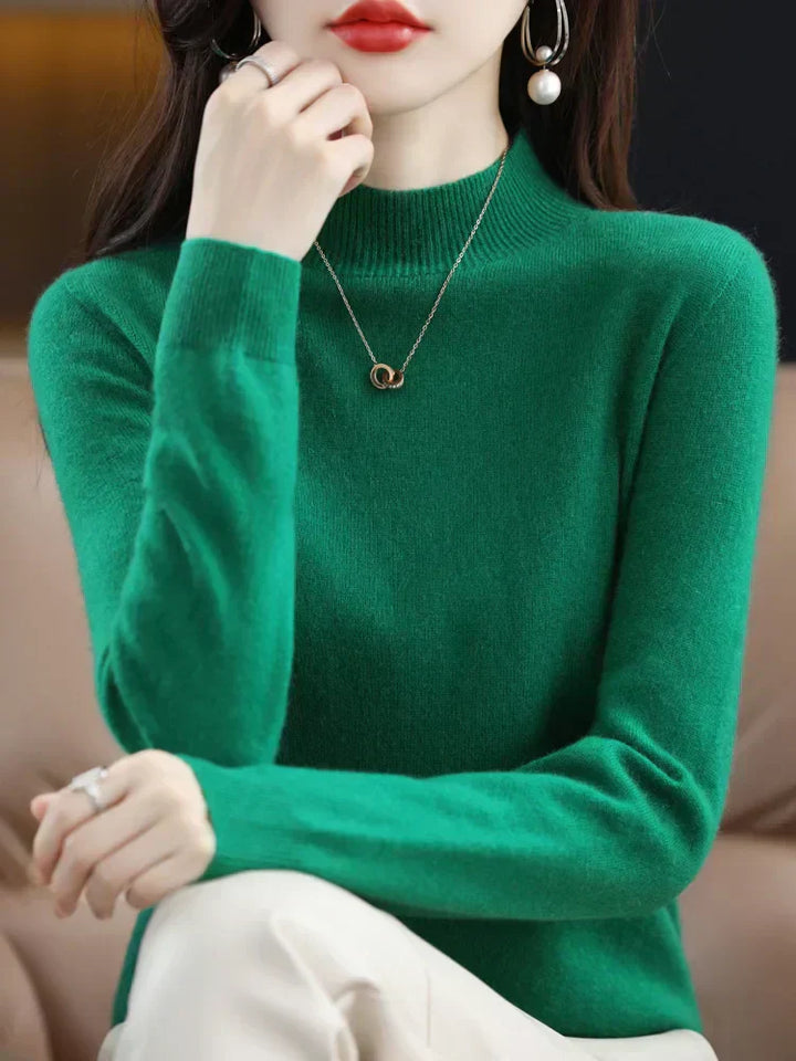 Womens Merino Wool Crew Neck Soft Sweater