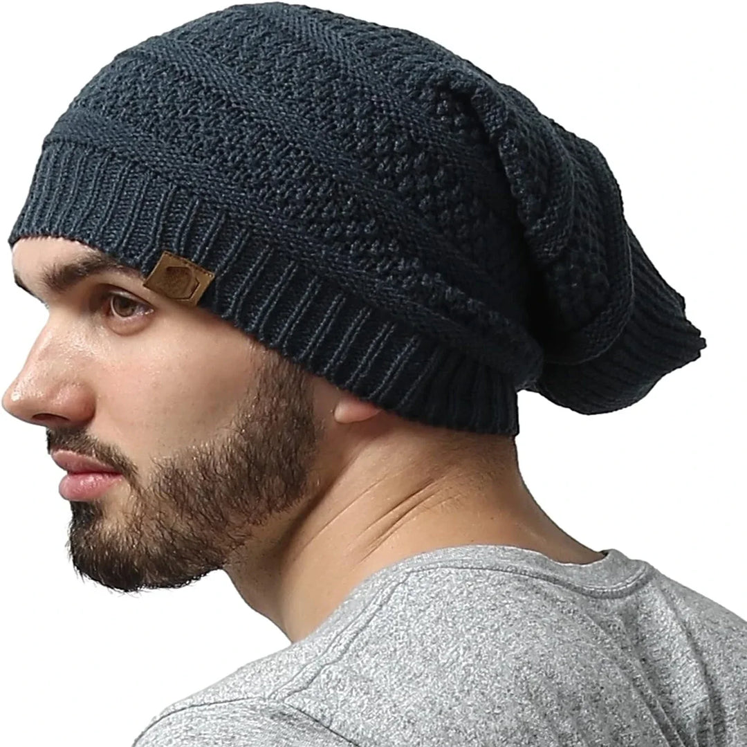 Unisex Knit Hat with Faux Fur Warmth