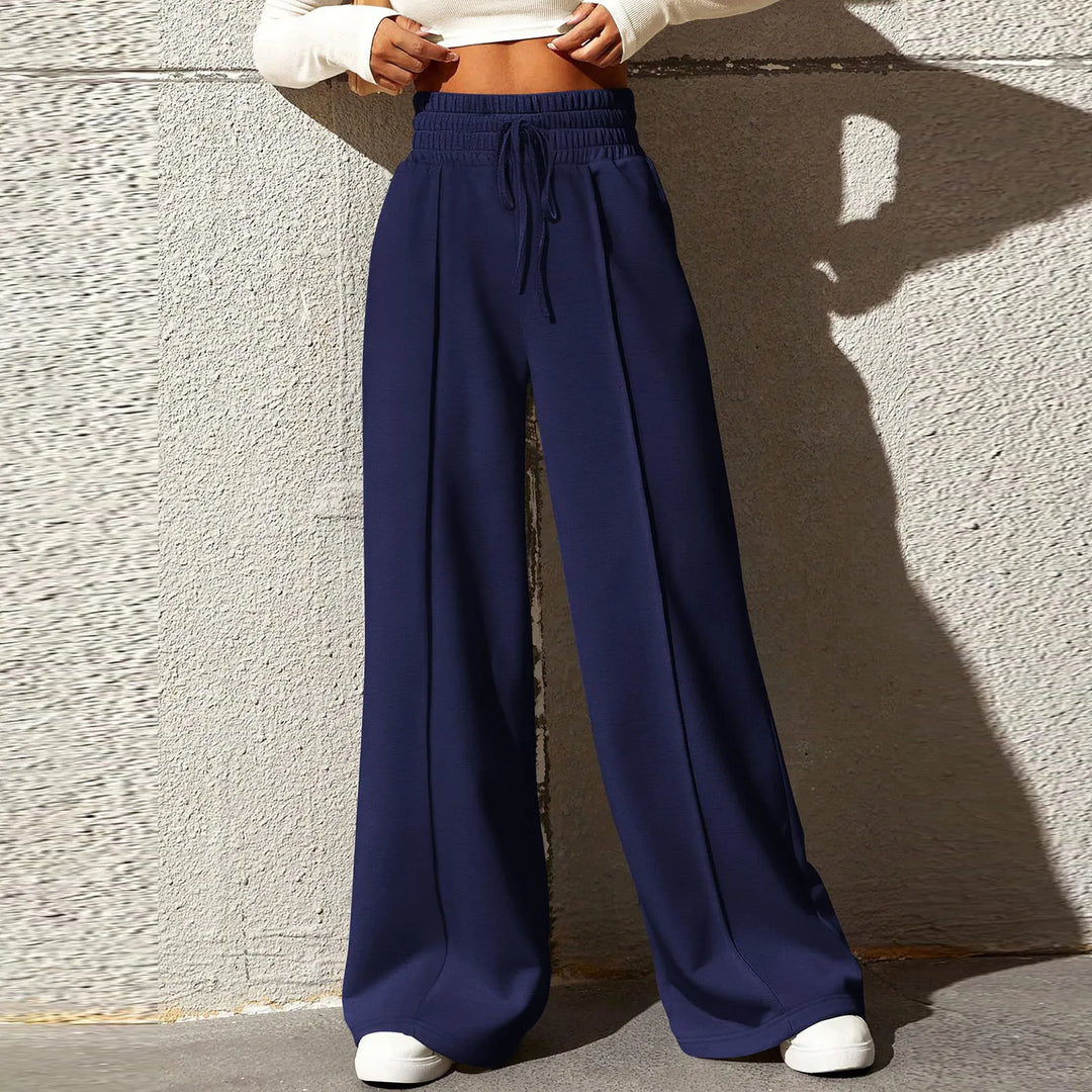 Womens Wide Leg Joggers with Elastic Waist Comfortable Fit