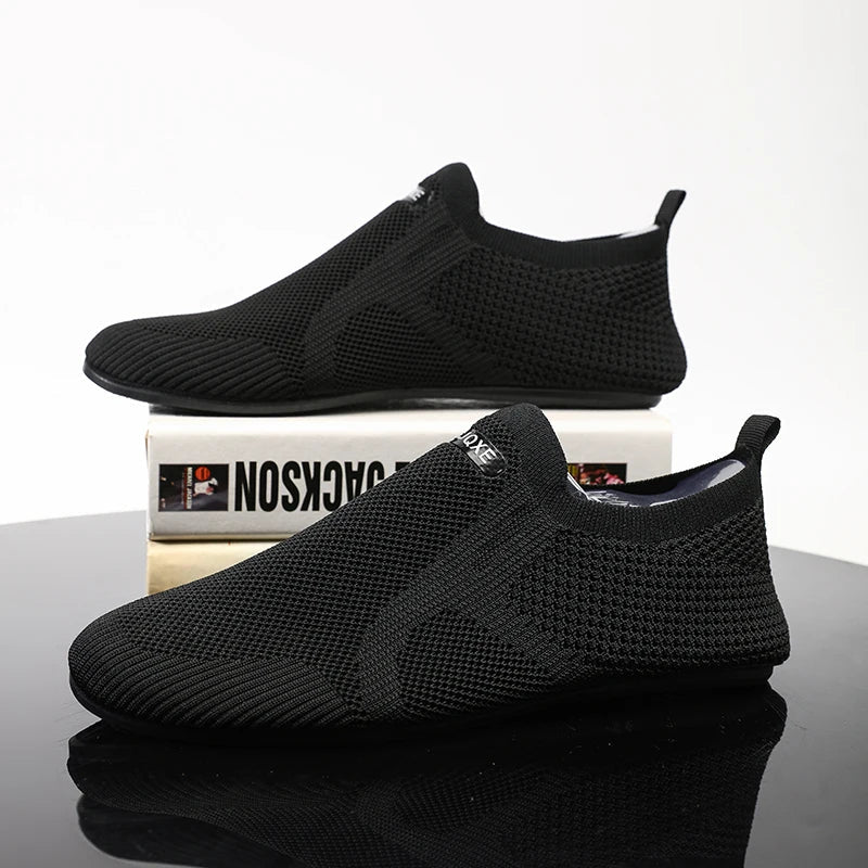 Mens Loafers Mesh Upper Slip-On