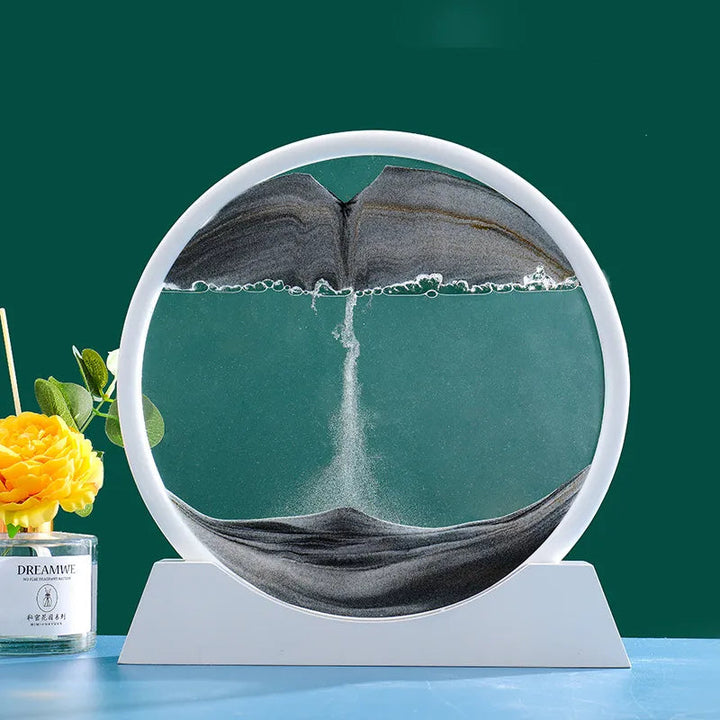 Decorative Glass Hourglass with Flowing Sand