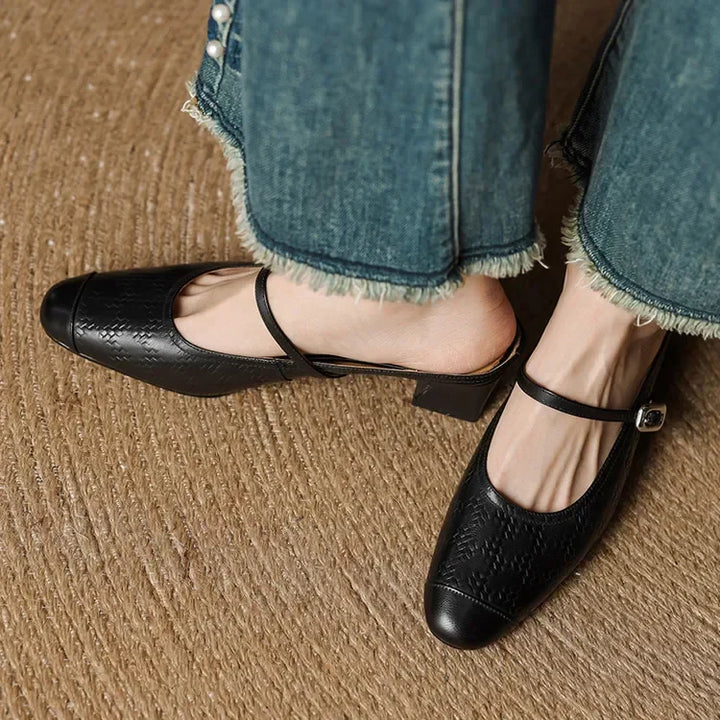 Womens Leather Mules Genuine Leather Slip-On