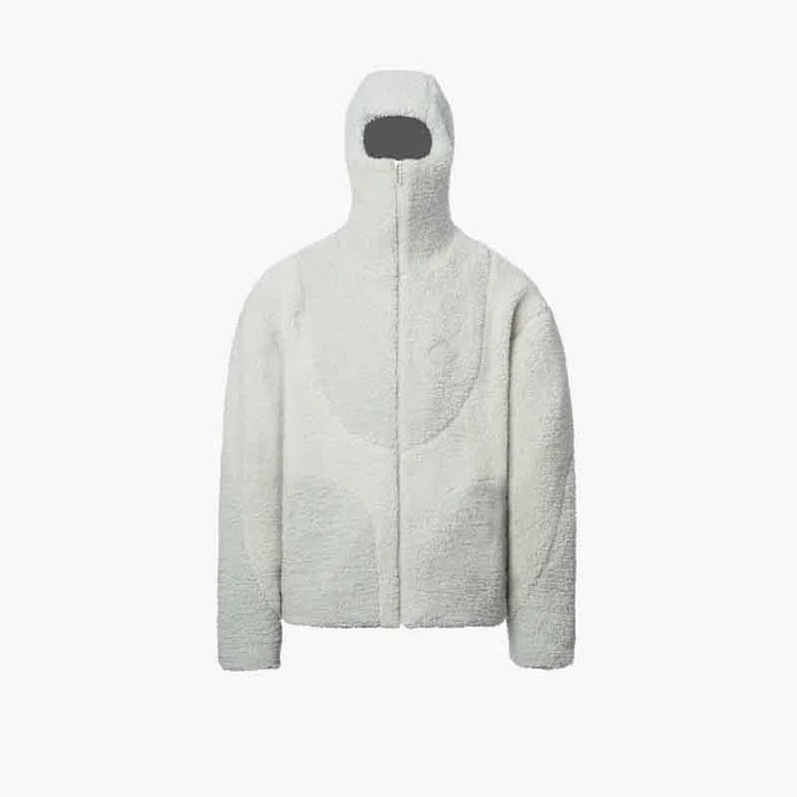Unisex Fleece Jacket with Color Block Design Relaxed Fit