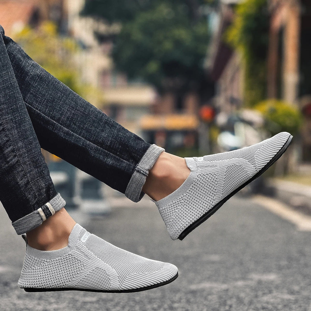 Mens Loafers Mesh Upper Slip-On