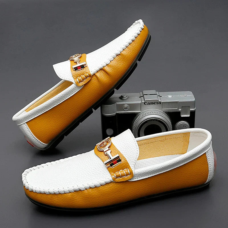 Mens Loafers Genuine Leather Slip-On - BritishMode
