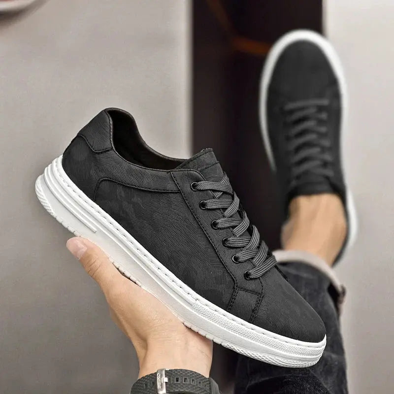 Mens Leather Sneakers Handmade Comfort Fit
