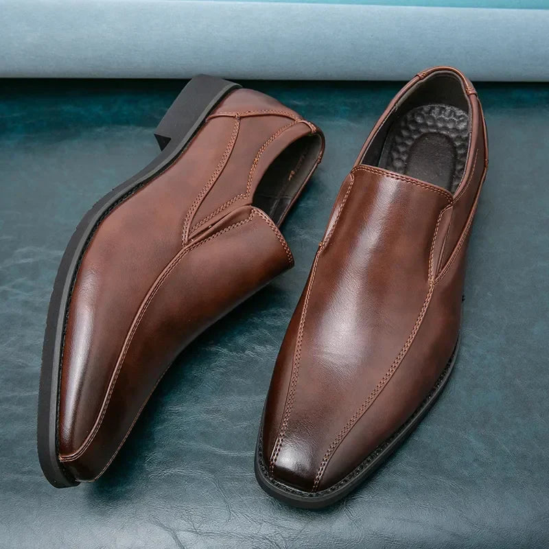 Mens Loafers Genuine Leather Slip-On - BritishMode