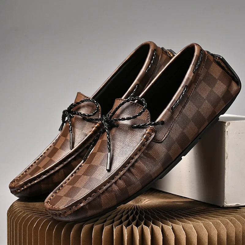 Mens Loafers Genuine Leather Slip-On - BritishMode