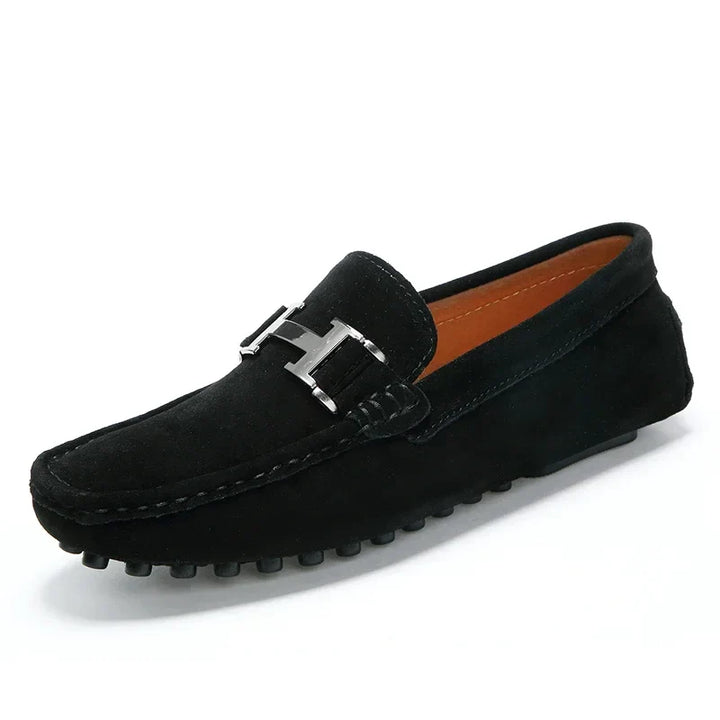 Mens Slip-On Loafers Suede Soft Leather Comfortable