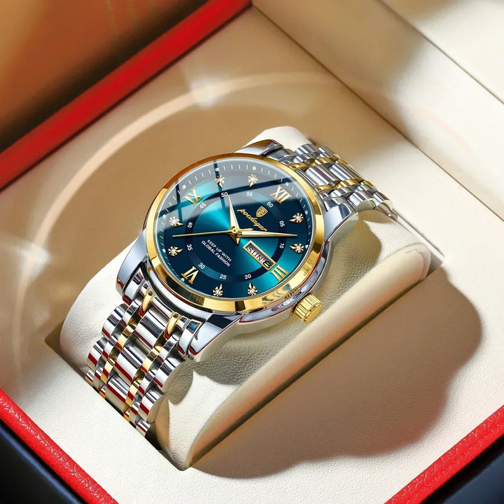 Unisex Quartz Watch with Crystal Dial