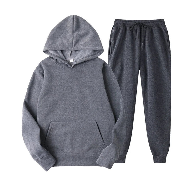 Unisex Sweatshirt and Sweatpants Set Crew Neck Classic Fit