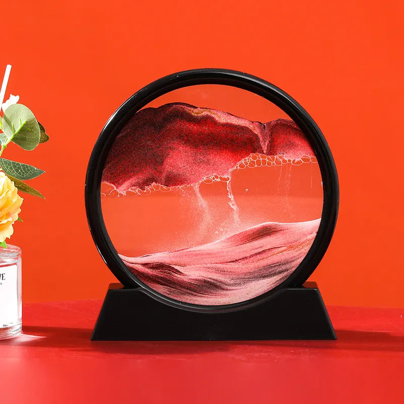 Decorative Glass Hourglass with Flowing Sand