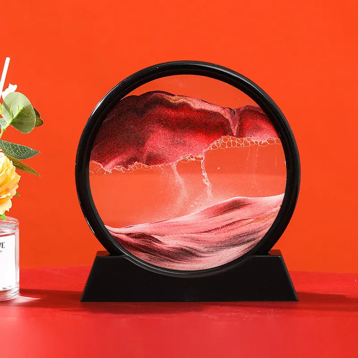 Decorative Glass Hourglass with Flowing Sand