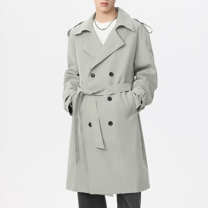 Mens Trench Coat Waterproof Classic Fit Outerwear