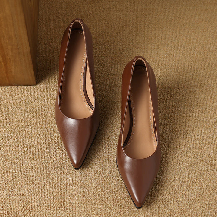 Womens Heels Genuine Leather Classic Fit