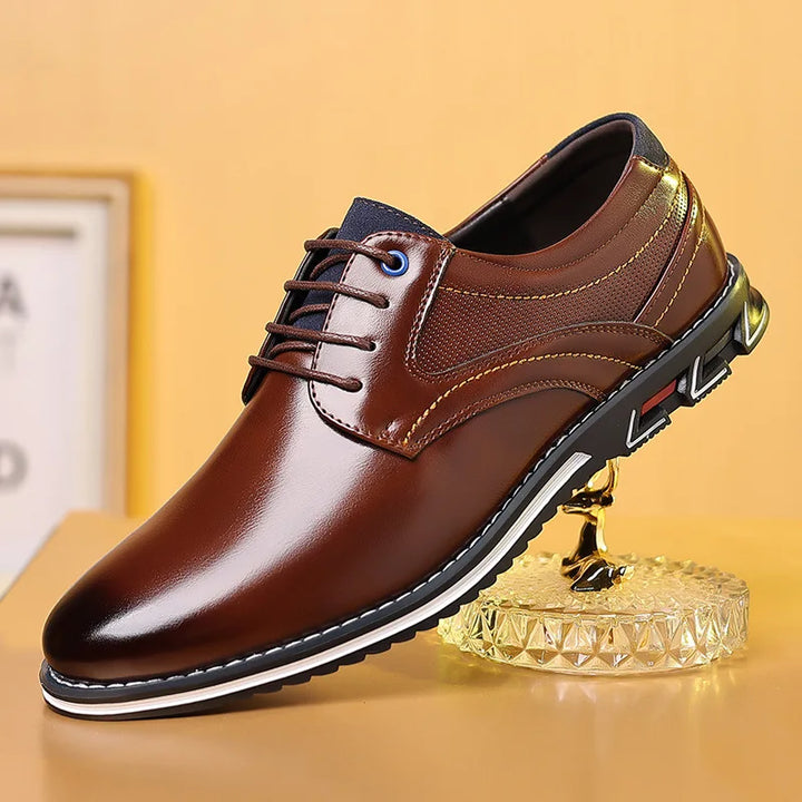 Mens Classic Leather Dress Shoes Comfortable Fit