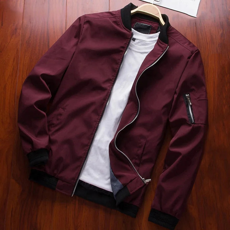 Mens Bomber Jacket Slim Fit Casual - BritishMode