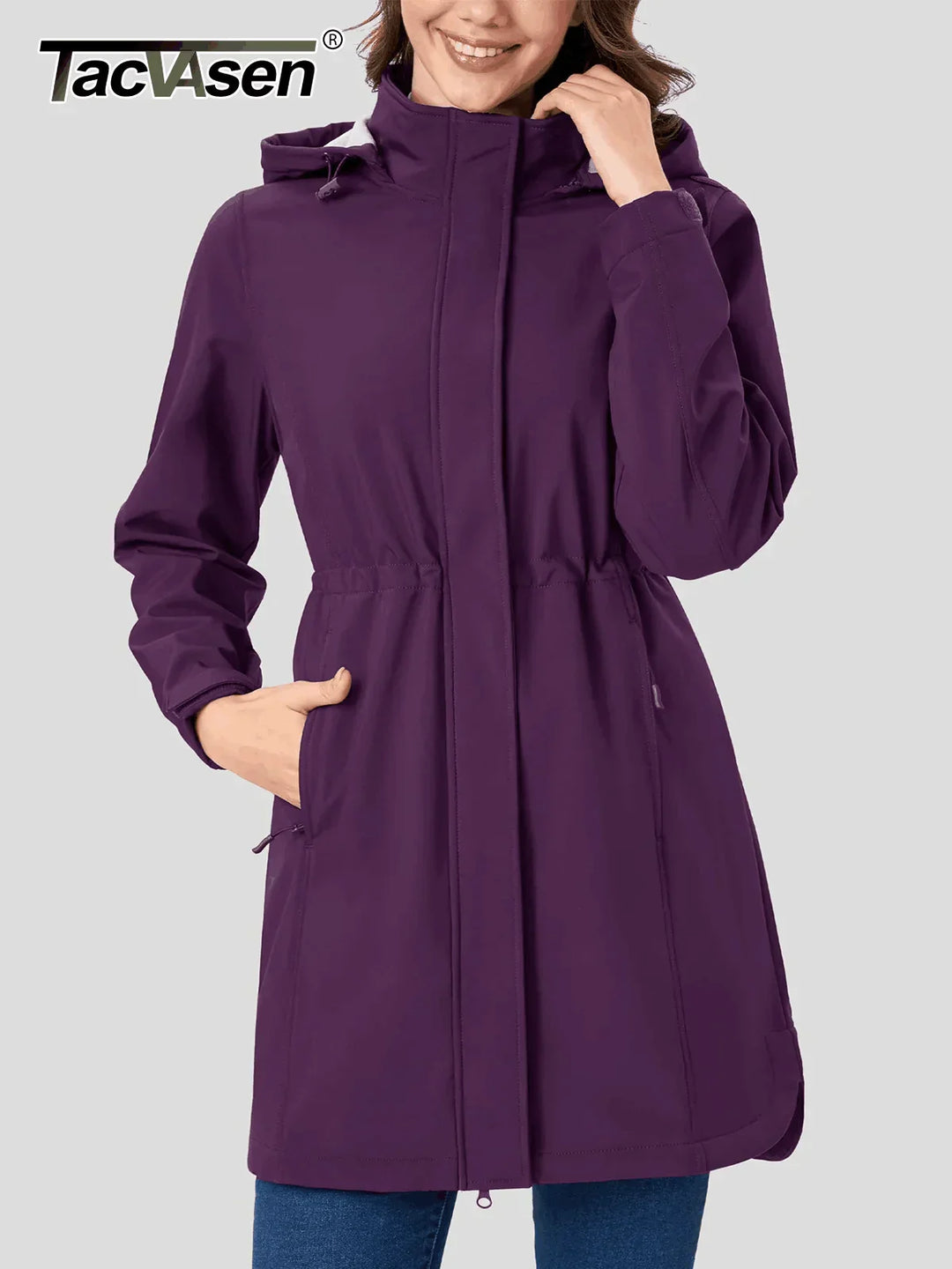 Womens Parka Jacket Breathable Lightweight Water Resistant - BritishMode
